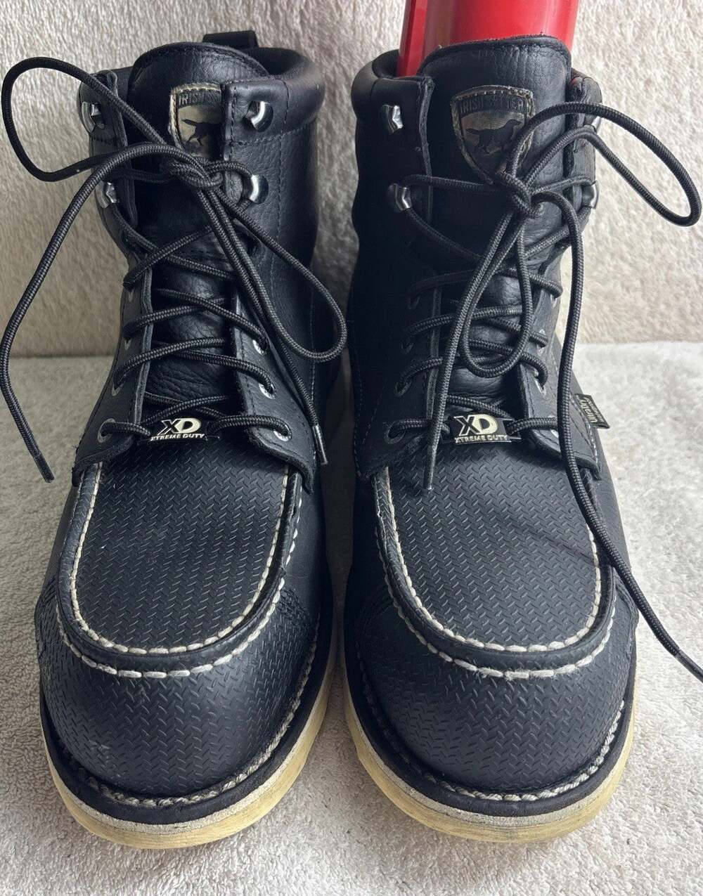 Red Wing Irish Setter Boots Wingshooters Sz 10 D Hard Toe Black Waterproof